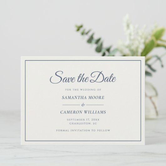 Elegant Minimalistisch Wedding Monogram QR Code Na Save The Date (Stehend Vorderseite)