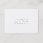 Elegant Minimalistisch White Beruflich Visitenkarte (Rückseite)