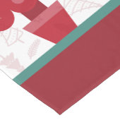 Elegant Minimalistisch White Red Frohe Weihnachten Kurzer Tischläufer (Ecke)