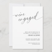 Elegant Minimalistisch Wir sind Verlobte Engagemen Einladung (Vorderseite)