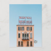 Elegant minimalistisch Wish Sie waren hier mit mir Postkarte (Vorderseite)