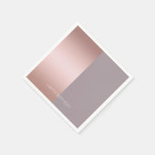 Elegant & minimum rose gold & purple color block serviette (Ecke)