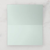 Elegant Mint | Black Wedding Table Platzkarte (Innenseite Aufgefaltet)