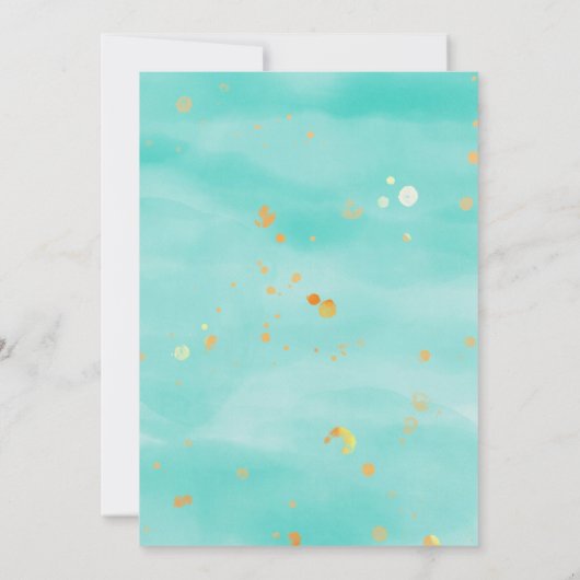 Elegant Mint Gold Eiffel Tower Paris Sweet 16 Einladung (Rückseite)