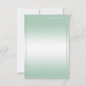 Elegant Mint Green Bow & Stiletto Birthday Einladung (Rückseite)