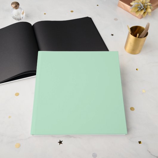 Elegant Mint Green Guestbook Gästebuch (Vorderseite Offen)