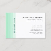 Elegant Mint Green Trendy Modern Simple Visitenkarte (Vorderseite)