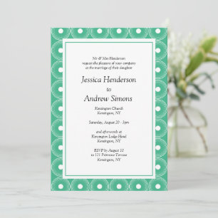 Elegant Mint Green Wedding Einladung