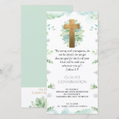 Elegant Mint Greenery Confirmation Lesezeichen Bev Dankeskarte (Vorne/Hinten)