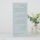 Elegant Mint Minimalist Menu Menükarte (Stehend Vorderseite)