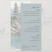 Elegant Mint Minimalist Menu Menükarte (Vorne/Hinten)