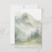 Elegant Mint RSVP Card Karte (Rückseite)
