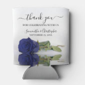 Elegant Mirrored Navy Blue Rose Wedding Vielen Dan Dosenkühler (Rückseite)