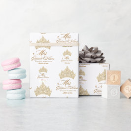 Elegant Mis Quince Anos Gold Tiara Geschenkpapier