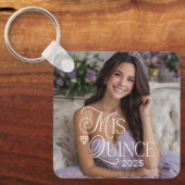 Elegant Mis Quince Quinceañera Foto Schlüsselanhänger (Vorderseite)