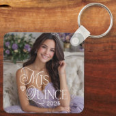 Elegant Mis Quince Quinceañera Foto Schlüsselanhänger (Rückseite)
