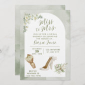 Elegant Miss to Mrs Bridal Shower Invitation Einladung (Vorne/Hinten)