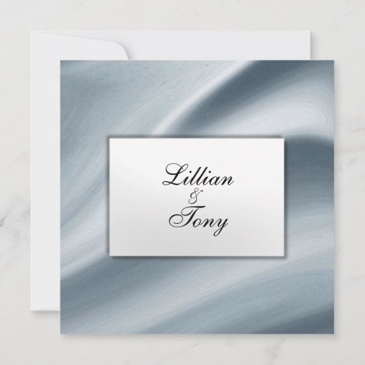 Elegant Mist Wedding Einladung (Rückseite)