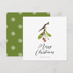 Elegant Mistletoe Christmas Card