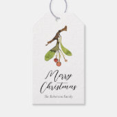 Elegant Mistletoe Christmas Geschenkanhänger (Vorderseite)