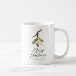 Elegant Mistletoe Christmas Kaffeetasse