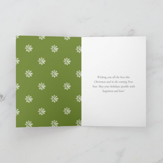 Elegant Mistletoe Christmas Karte (Innenseite)