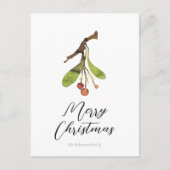 Elegant Mistletoe Christmas Postkarte (Vorderseite)