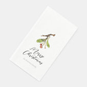 Elegant Mistletoe Christmas Serviette (Ecke)