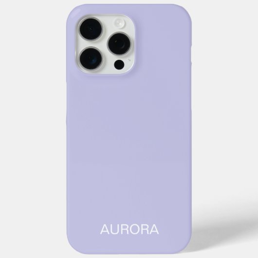 Elegant Misty Lilac Personalisiert Name - Case-Mate iPhone Hülle (Rückseite)