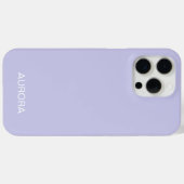 Elegant Misty Lilac Personalisiert Name - Case-Mate iPhone Hülle (Rückseite (Horizontal))