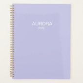 Elegant Misty Lilac Personalisiert Name - Planer (Vorderseite)