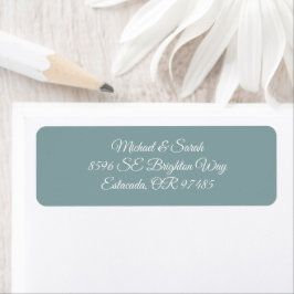 Elegant Misty Sage Blue Return Address