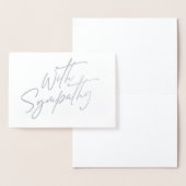 Elegant mit Beileid-Skript Folienkarte (Anzeige)