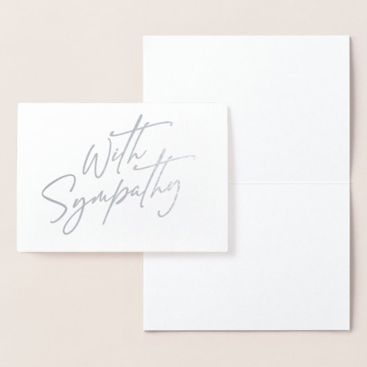 Elegant mit Beileid-Skript Folienkarte (Anzeige)