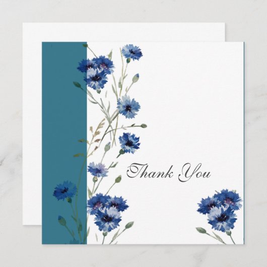 Elegant mit blauen Blumen (Vorne/Hinten)