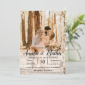 Elegant mit Foto Hochzeiten Einladungen (Stehend Vorderseite)