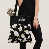 Elegant mit Gold und weißen Orchideen schick schwa Tasche (Von Nahem)