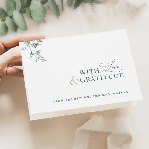 Elegant  Mit Liebe und Dankbarkeit, Grün Danke