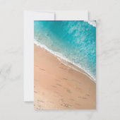 Elegant mit Meereswellen Einladung (Rückseite)