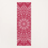 Elegant Mit Monogramm Boho Mandala Magenta Yogamatte (Vorderseite)