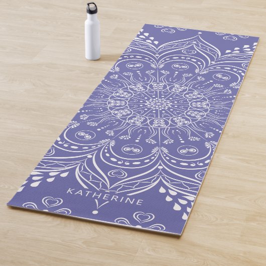 Elegant Mit Monogramm Boho Violet Lila Mandala Yogamatte (Beispiel)