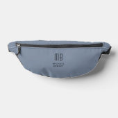 Elegant Mit Monogramm Dusty Blue Bauchtasche (Ablage )