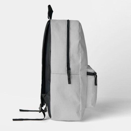 Elegant Mit Monogramm Gray Bedruckter Rucksack (Links)