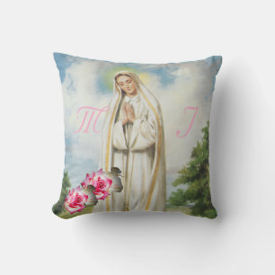Elegant Mit Monogramm mit Name Rose Throw Kissen