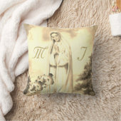 Elegant Mit Monogramm mit Name Rose Throw Kissen (Decke)
