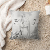 Elegant Mit Monogramm mit Name Rose Throw Kissen (Decke)
