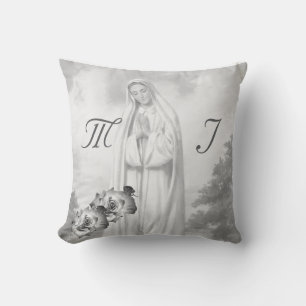 Elegant Mit Monogramm mit Name Rose Throw Kissen