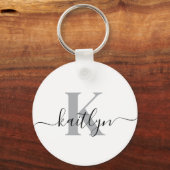 Elegant Mit Monogramm Schlüsselanhänger (Vorderseite)