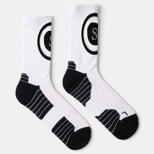 Elegant Mit Monogramm stilvoll Socken (Rechts)