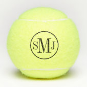 Elegant Mit Monogramm Tennisbälle (Vorderseite)